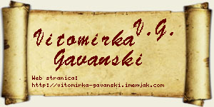 Vitomirka Gavanski vizit kartica